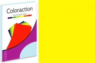 Produktbild von Antalis Coloraction, Kopieren, A4 (210x297 mm), 500 Blätter, 80 g/m², Gelb, 100%