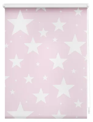 Produktbild von Lichtblick Rollo Klemmfix, ohne Bohren, Verdunkelung, Sterne Rosa, 150 cm, 100 x 150 cm (B x L)