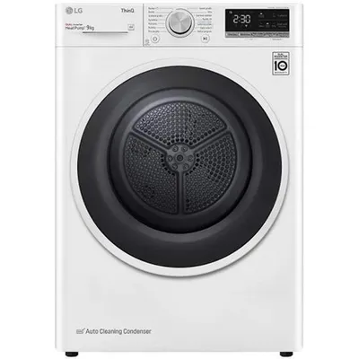 Obrázek produktu pro LG RC91V5AV6N, Stojací, Přední plnění, Tepelné čerpadlo, Bílá, Knoflíky, Otočné, Levý
