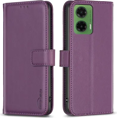 Produktbild von Motorola Moto G35 Hülle - BINFEN Klapphülle - Violett