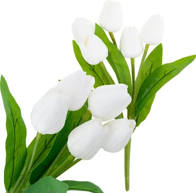 Zdjęcie produktu dla Cv26805-2 Tulipan Bukiet Tulipanów Biały Piękny Jak Żywy Tulipany Piankowe Sztuczne