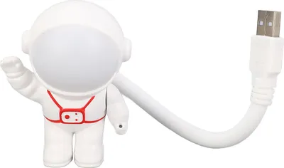 Obrázek produktu pro Noční lampička Spaceman s hlasovým ovládáním, stmívatelná noční lampička LED s napájením přes USB a dvěma teplotami barev