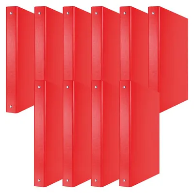 Image de DONAU 3737001PL-04 : Classeur à anneaux rouges | Mécanisme à 4 anneaux de 30 mm, format DIN A4, couverture en carton