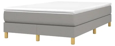 Produktbild von Boxspringbett mit Matratze, Polsterbett Doppelbett für das Schlafzimmer, Bettgestell mit Lattenrost, Hellgrau 120x190cm Stoff