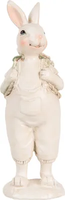 Immagine prodotto di Clayre & Eef figura decorativa coniglio 17 cm plastica bianca