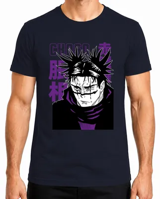 Imagen del producto de Camiseta para hombre, estilo anime Jujutsu Kaisen, diseño de Choso, ideal como regalo para fans, estética japonesa, estilo Y2K, color azul marino, talla L