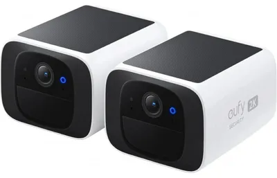 Obrázek produktu pro Eufy SoloCam S220 (2-Cam Pack), Bezpečnostní IP kamera, Vnitřní a venkovní, Bezdrátový, Strop/zeď, Bílá, Kostka