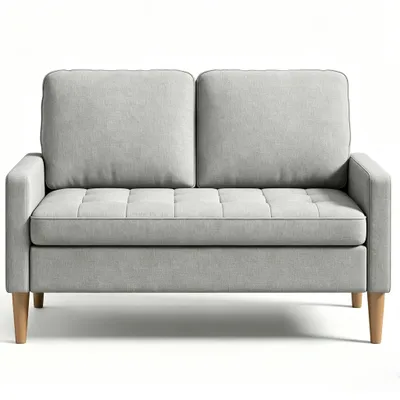 Zdjęcie produktu dla Sofa BEALIFE, 120x75 cm, dwuosobowe, z sprężynami kieszeniowymi | Klasyczna sofa do małych mieszkań i biur domowych | Jasnoszary/Ciemnoszary | AR38