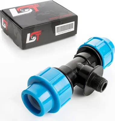 Produktbild von Schlauchverbinder T-Stück Verschraubung Rohr Bewässerung 25 x 1/2 Zoll x 25 mm