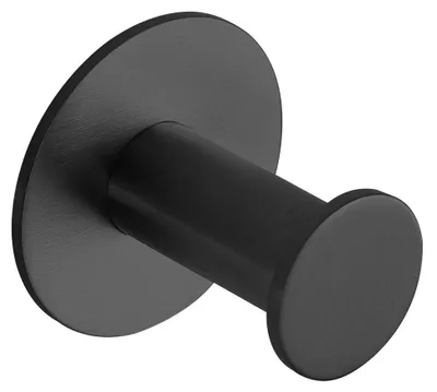 Produktbild von Sapho X-ROUND BLACK Haken Selbstklebend, Schwarz matt