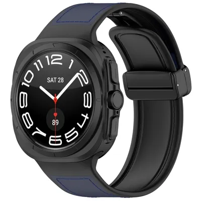 Produktbild von Für Samsung Galaxy Watch Ultra 47mm Magnetisches Faltverschluss Armband Dunkelblau