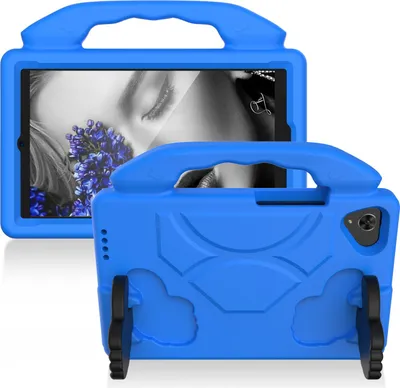Image de Etui pour enfants pour Samsung Galaxy Tab A 8.0"/Tab A7 Lite 8.7"/Tab A9 8.7", étui léger en mousse EVA avec poignée et support Bleu
