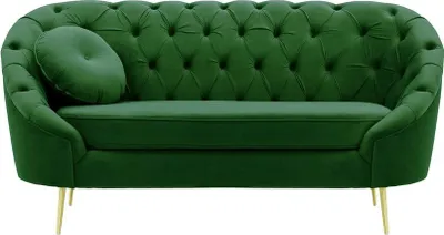 Produktbild von SLF24 - Gestepptes Zweisitzer-Sofa Kooper - dunkelgrün - Velluto 10