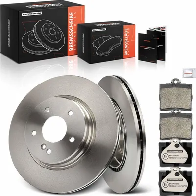 Produktbild von Frankberg 2x Bremsscheiben 4x Bremsbeläge Hinterachse für Mercedes-Benz W203 CL203 C209 A209 R171