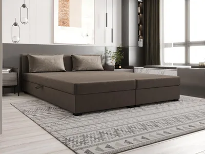 Obrázek produktu pro Kontinentální manželská postel 160x200 ROSIE 14 - hnědá