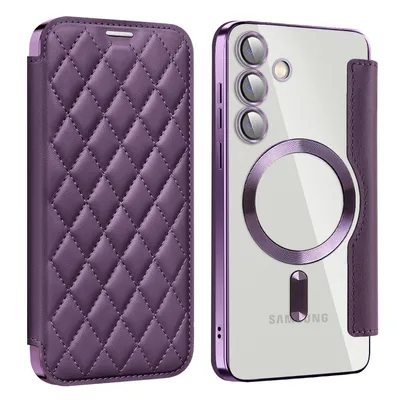 Obrázek produktu pro Pro Samsung Galaxy S24 360° Full Body Magsafe RFID Anti Data Theft Synthetic Leather Case Smart Cover