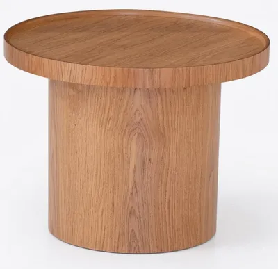 Immagine prodotto di Set di tavolini da salotto, colore marrone, stile moderno, piano in legno, gambe in legno, rotondi, nuovi
