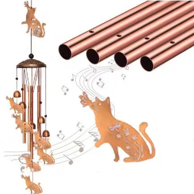 Zdjęcie produktu dla Mosiężny dzwonek wiatrowy do ogrodu (kat.)