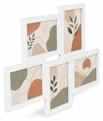 Produktbild von Bilderrahmen Collage für 5 Fotos Galerierahmen Wanddeko für Fotowand - Farbe: Weiß | Format: 13x18