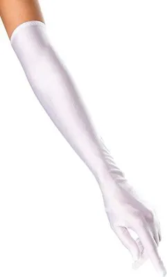 Produktbild von krautwear® 1 Paar elegante, festliche Lange Satinhandschuhe Abendhandschuhe (weiss)