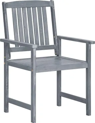 Produktbild von vidaXL Gartenstühle 2 Stk. Grau Massivholz Akazie