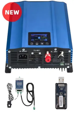 Produktbild von Solar-Netzanschlusswechselrichter, integrierter Batteriemodus, LCD-Display, 1.2KW 48V BAT-WiFi, AC 220-240V-a
