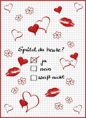 Produktbild von Geschirrtuch Spülst du heute?, Geschirrtücher, Mitbringsel Geschenkidee Tuch