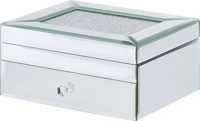 Produktbild von BELIANI Schmuckkästchen Silber Accessoires aus Glas und Kunststoff Vielseitige Nutzungsmöglichkeiten Elegante Akzente Schmuckaufbewahrung Modern
