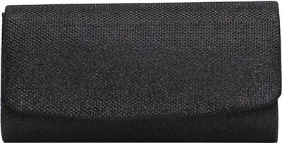 Produktbild von 8 Zoll Womens Shining Envelope Clutch Geldbörsen Glitter Abendtasche Handtaschen für Hochzeit und Party, schwarz