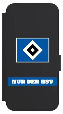 Produktbild von NIVOCASE Klapphülle für Samsung Galaxy A37 5G  Handyhülle aus Kunst Leder NIVOflip schwarz HSV Hamburger SV Statement