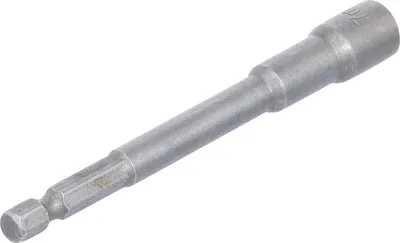 Produktbild von BGS 2763 | Steckschlüssel-Einsatz Sechskant, extra lang | für Bohrmaschinen | Antrieb Außensechskant 6,3 mm (1/4") | SW 7 mm