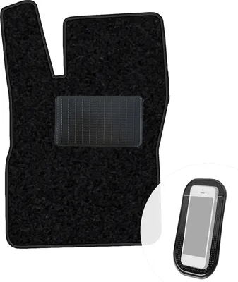 Produktbild von moto-MOLTICO Fahrer Fußmatte Auto Velours Fahrerseite Autoteppiche Schwarz Fahrermatte 1-teilig passend für Opel Astra F 1991-2002