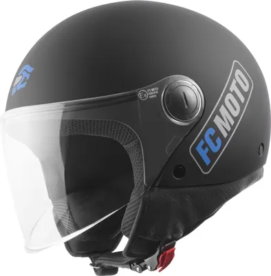 Produktbild von FC-Moto Square-RS Jethelm, schwarz matt/blau, L