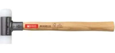 Immagine prodotto di PB Swiss Tools Martello anti-rimbalzo, con inserti in nylon, manico in legno di noce americano, 22 mm