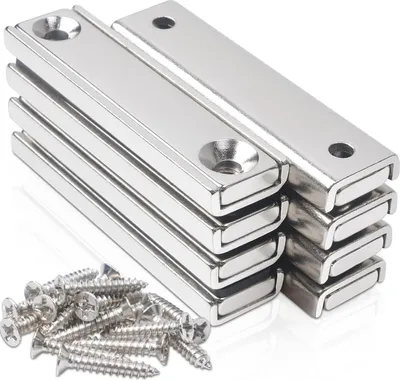 Obrázek produktu pro Extra silné neodymové magnety - 50 x 13,5 x 5 mm - 8 kusů - obdélníkové