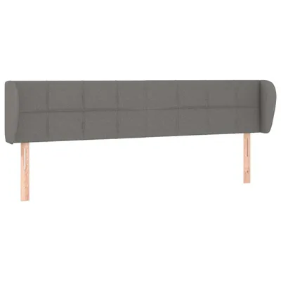 Immagine prodotto di vidaXL Testiera con orecchie Grigio scuro 203x23x78/88 cm Tessuto