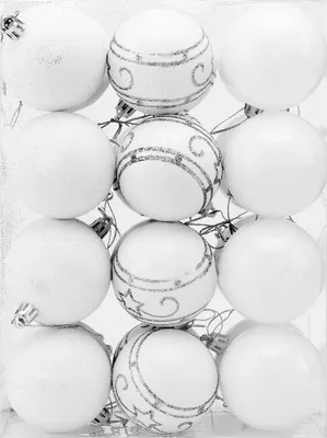 Produktbild von CASARIA® Weihnachtskugeln 24tlg Ø 6cm Kunststoff matt glänzend Christbaumkugeln  Christbaumschmuck Anhänger Weihnachtsbaumkugeln Weihnachtsdeko weiß