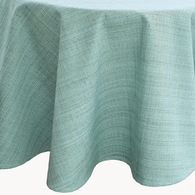 Produktbild von Outdoor Tischdecke meliert wetterbeständig 145 cm rund - mint