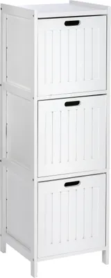 Produktbild von WENKO Regal Holz OSLO 3 Schubladen Ablage Korbregal Ordnungsbox Badschrank Büro
