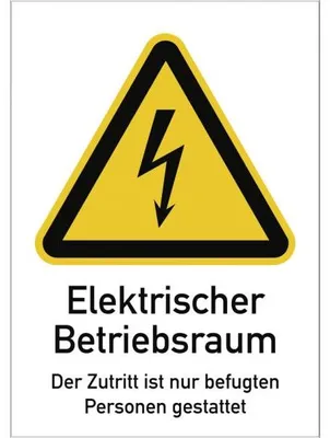Produktbild von Dreifke® Schild Elektrischer Betriebsraum..., Kombischild, Alu, 210x297 mm