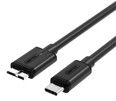 Produktbild von UNITEK Y-C475BK, 1 m, USB C, Micro-USB B, USB 3.2 Gen 1 (3.1 Gen 1), 5 Gbit/s, Schwarz