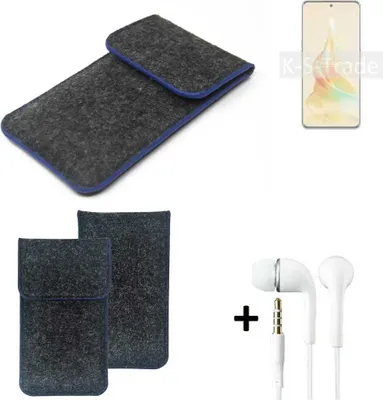 Produktbild von K-S-Trade Handy Schutz Hülle kompatibel mit Oppo Reno8 T 5G Schutzhülle Handyhülle Filztasche Pouch Tasche Case Sleeve Filzhülle dunkelgrau,