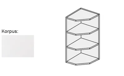 Image de Étagère d'angle à suspendre (EST-WEK/30) 30 cm, blanc perle mat