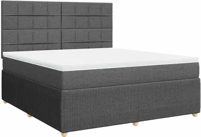 Obrázok produktu pre vidaXL Boxspring posteľ s matracom Tmavo šedá 180x200 cm Látka