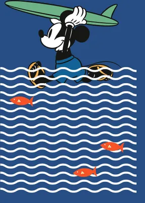 Produktbild von Disney Fototapete Micky Maus Blau - 610051 - 200 x 280 cm