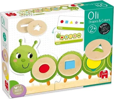Produktbild von Jumbo Spiele GOULA Raupe, Farben und Formen Lernen, Lernspiel, Kinderspiel, Kinder Spielzeug, 53477