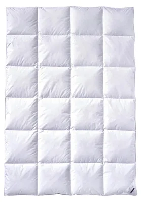 Daunendecke 135x200 cm, Ganzjahresdecke, 90% Daunen, 10% Federn, weiß