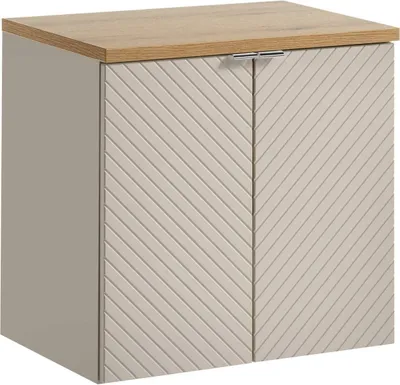 Zdjęcie produktu dla Szafka Łazienkowa 60 Cm Kaszmir Z Blatem Dąb Pod Umywalkę