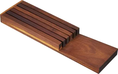 Produktbild von Holzblock für Messer - eleganter Messerhalter für 5 Messer - 39 x 11 x 35 cm