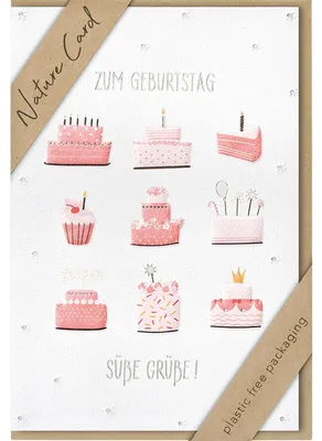 Imagen del producto de Tarjeta de cumpleaños "Natur", modelo 693030-2, incluye sobre